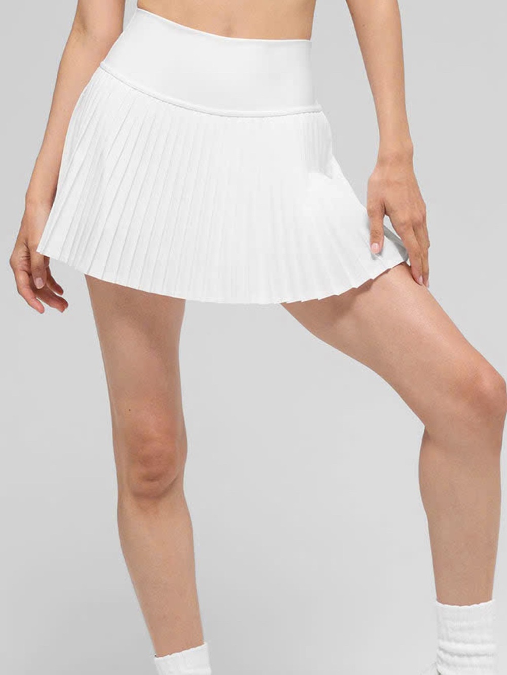 ALO Yoga White Pleated Mini Skirt Size XS